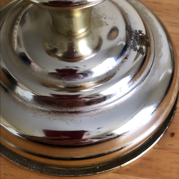 Elegant Gold VTG Glass candle Hurricane Lamp - Picture 9 of 11